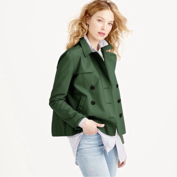 J. Crew Jackets & Blazers - $198 J. Crew Japanese Poplin Swing jacket, green, Size 0, XS